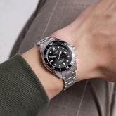 Casio Men's Divers Watch Analog, Black Dial Silver Stainless Band, MDV-10D-1A1VDF