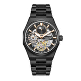 Beverly Hills Polo Club Men's Automatic Watch Analog Black Dial with Black Stainless Steel Band, BP3786X.650