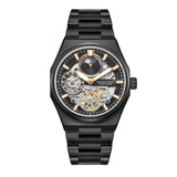 Beverly Hills Polo Club Men's Automatic Watch Analog Black Dial with Black Stainless Steel Band, BP3786X.650