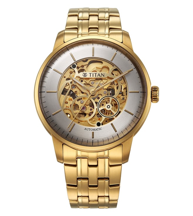 Titan TI-90110YM01 silver dial men watch