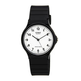 Casio, Men's Watch Analog, White Dial Black Resin Band, MQ-24-7BLDF product image