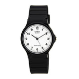 Casio, Men's Watch Analog, White Dial Black Resin Band, MQ-24-7BLDF product image