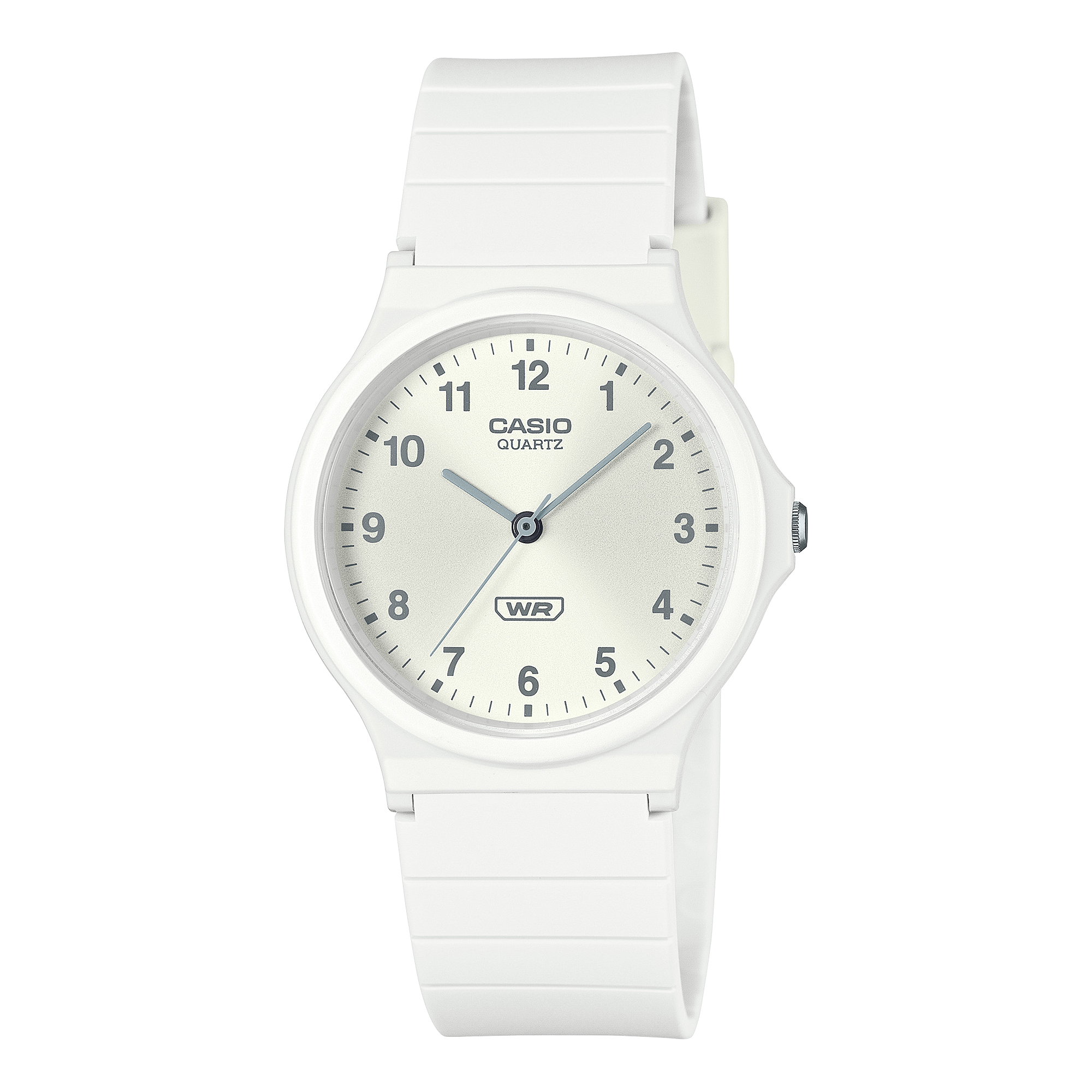 Casio Unisex Analog Watch, White Dial With White Bio-based resin Band, MQ-24B-7BDF | Kewalrams Bahrain