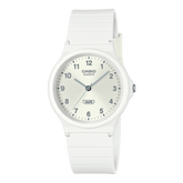 Casio Unisex Analog Watch, White Dial With White Bio-based resin Band, MQ-24B-7BDF | Kewalrams Bahrain