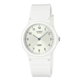 Casio Unisex Analog Watch, White Dial With White Bio-based resin Band, MQ-24B-7BDF | Kewalrams Bahrain