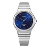 Casio Unisex Analog Watch Blue Dial with Silver Stainless Steel Band, MQ-24DA-2ADF