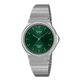 Casio MQ-24DA-3ADF Unisex Analog Watch Green Sunray Dial with Silver Stainless Steel Band