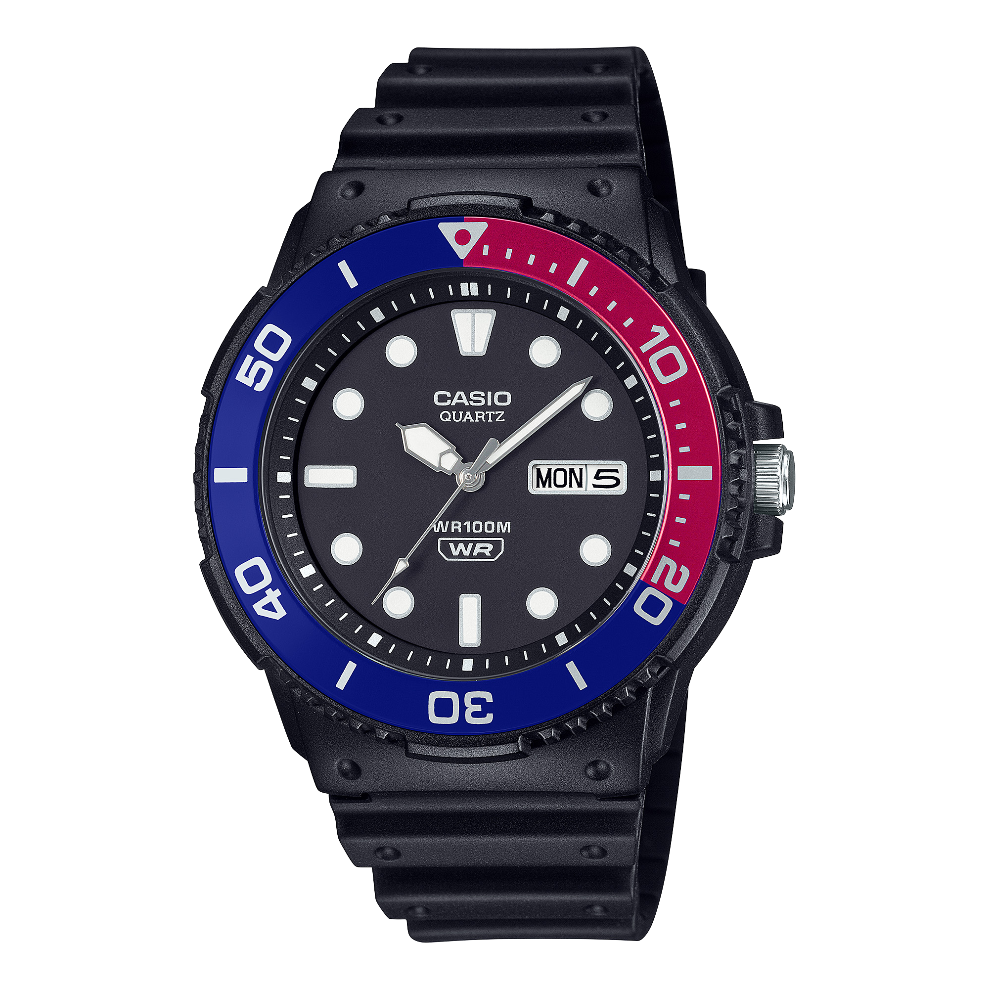 Casio Men's Watch Analog Black Dial with Black Resin Strap, MRW-230H-1E2VDF