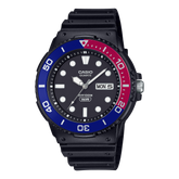 Casio Men's Watch Analog Black Dial with Black Resin Strap, MRW-230H-1E2VDF