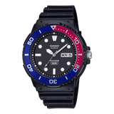 Casio Men's Watch Analog Black Dial with Black Resin Strap, MRW-230H-1E2VDF