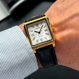 Casio Men's Analog Watch White Dial with Black Leather Strap, MTP-B190GL-7BVDF