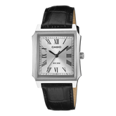 Casio Men's Analog Watch, White Dial With Black Genuine Leather Band, MTP-B190L-7BVDF | Kewalrams Bahrain