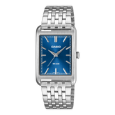 Casio Men's Analog Watch, Blue Dial With Silver Stainless Steel Band, MTP-B215D-2AVDF | Kewalrams Bahrain
