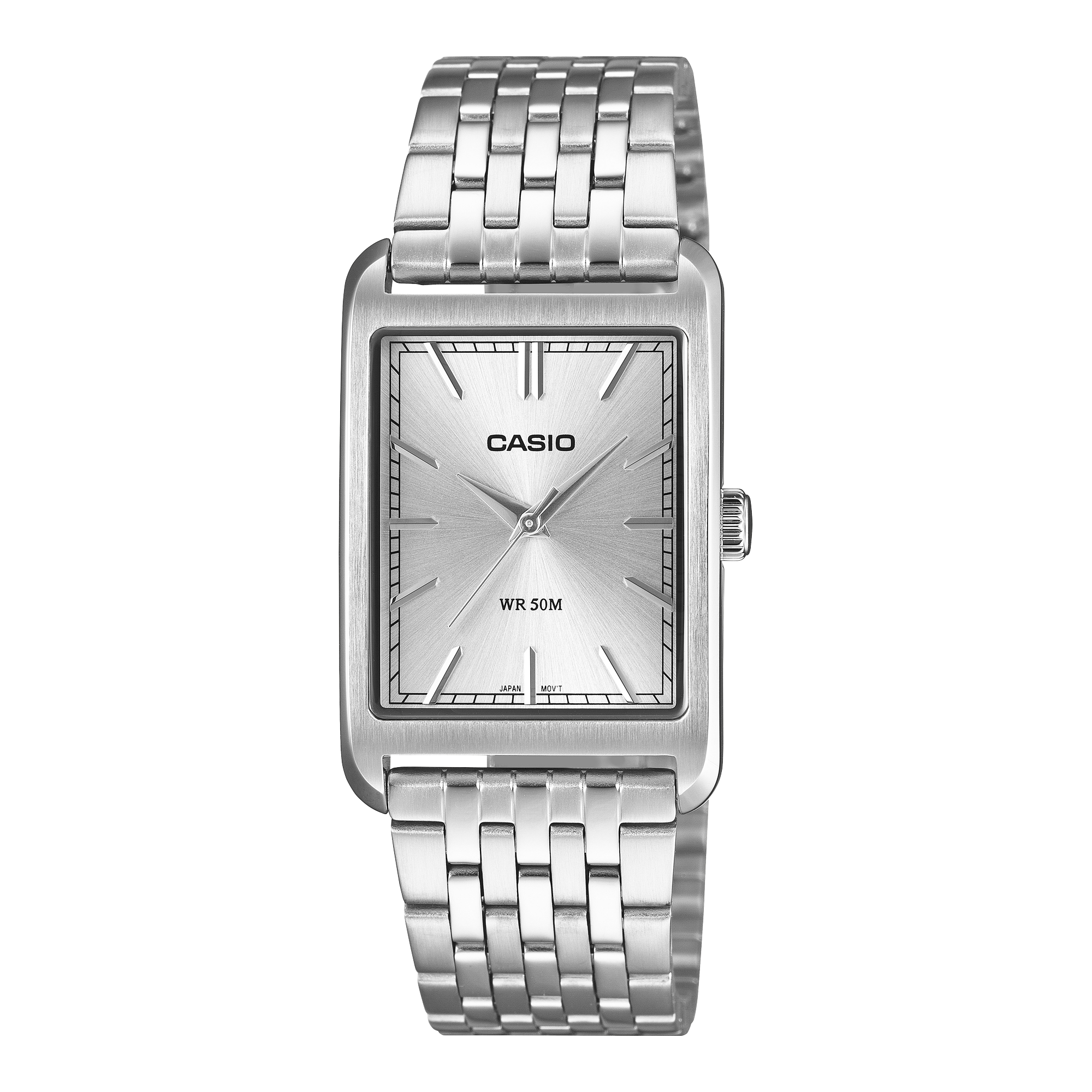 Casio Men's Analog Watch, White Dial With Silver Stainless Steel Band, MTP-B215D-7AVDF | Kewalrams Bahrain