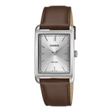 Casio Men's Analog Watch, White Dial With Black Genuine Leather Band, MTP-B215L-7AVDF | Kewalrams Bahrain