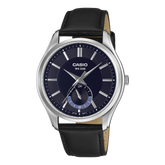 Casio Men's Analog Watch, Blue Dial With Black Genuine Leather Band, MTP-B315L-2AVDF | Kewalrams Bahrain