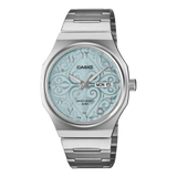 Casio Men's Watch Arabic Dial Collection Analog, Deep Blue Dial with Silver Stainless Steel Strap, MTP-E735AR-2A1VDF