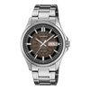 Casio Men's Watch Timeless Collection Analog, Brown Dial with Silver Stainless Steel Strap, MTP-E740-1AVDF