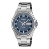 Casio Men's Watch Timeless Collection Analog, Navy Blue Dial with Silver Stainless Steel Strap, MTP-E740-2A1VDF