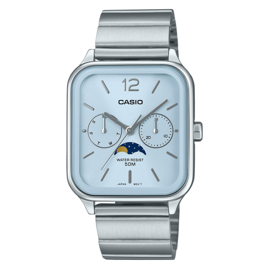 Casio men analog watch, blue dial with comfortable strap, model CS-MTP-M305D-2AVDF, Bahrain