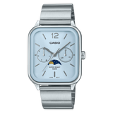 Casio Moon Phase Men's Watch Blue Dial Silver Stainless Steel Band, MTP-M305D-2AVDF