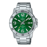 Casio CS-MTP-VD01D-3BVUDF green dial watch