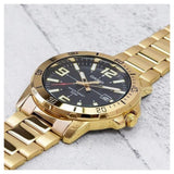 Casio Men's Watch, Black Dial Gold Stainless Steel Strap,MTP-VD01G-1BVUD