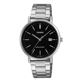 Casio Men's Analog Watch Black Dial Steel Band, MTP-VT05D-1EDF