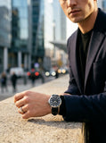 Casio, Men's Watch Analog, Black Dial Black Leather Band, MTS-100L-1AVDF product image