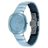 Titan Edge Ceramic Unisex Watch Analog Blue Dial with Blue Ceramic Band, 1841QC07