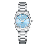 Lee Cooper Women's Watch Analog Blue Dial with Silver Stainless Steel Band, LC08190.300
