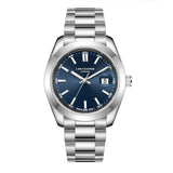Lee Cooper Men's Watch Analog Blue Dial with Silver Stainless Steel Band, LC08189.390