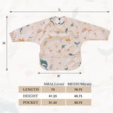 Milk It Baby Water Proof Sleeved Bib, Ocean Friends,MI-SBOF003