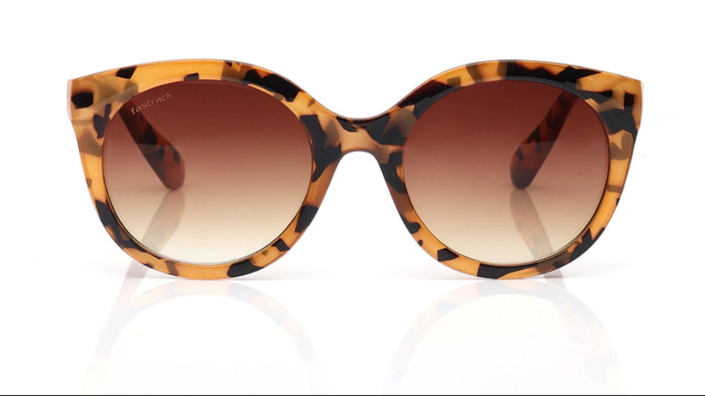 Fastrack Women's Sunglasses, Brown Lens, Polarised and UV protected, P540BR2V