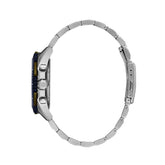 Quantum Men's Chronograph Watch Analog Grey Dial with Silver Stainless Steel Band, PWG1128.350