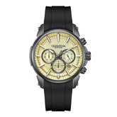 Quantum men analog watch, black dial with black silicone band, model QU-PWG1220.071, Bahrain