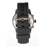 Quantum Men's Watch Analog Black Dial with Black Silicone Band, PWG560.661
