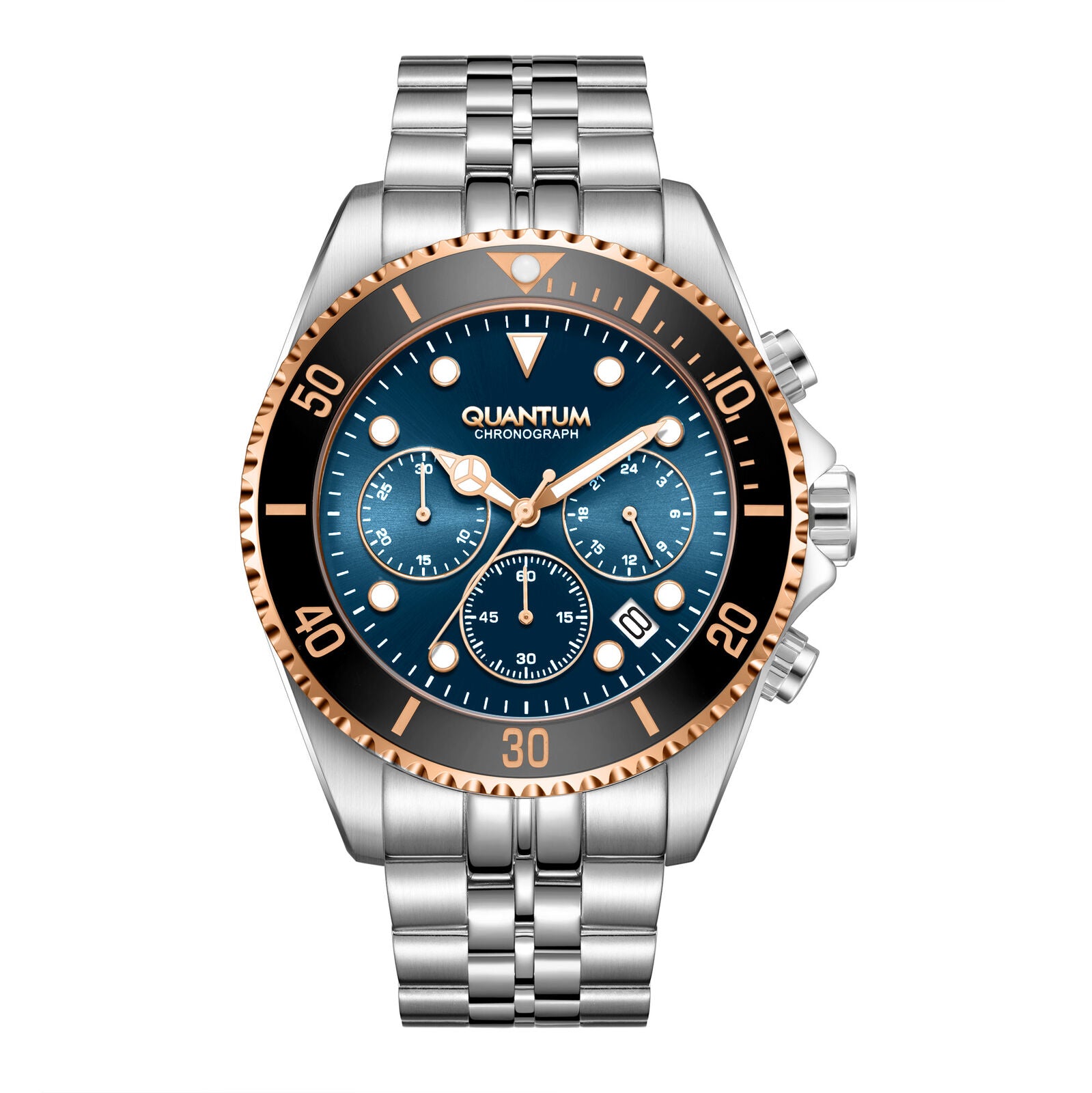 Quantum, Men's, Analog Watch, Blue Dial, with Stainless Steel Band, QU-PWG930.500