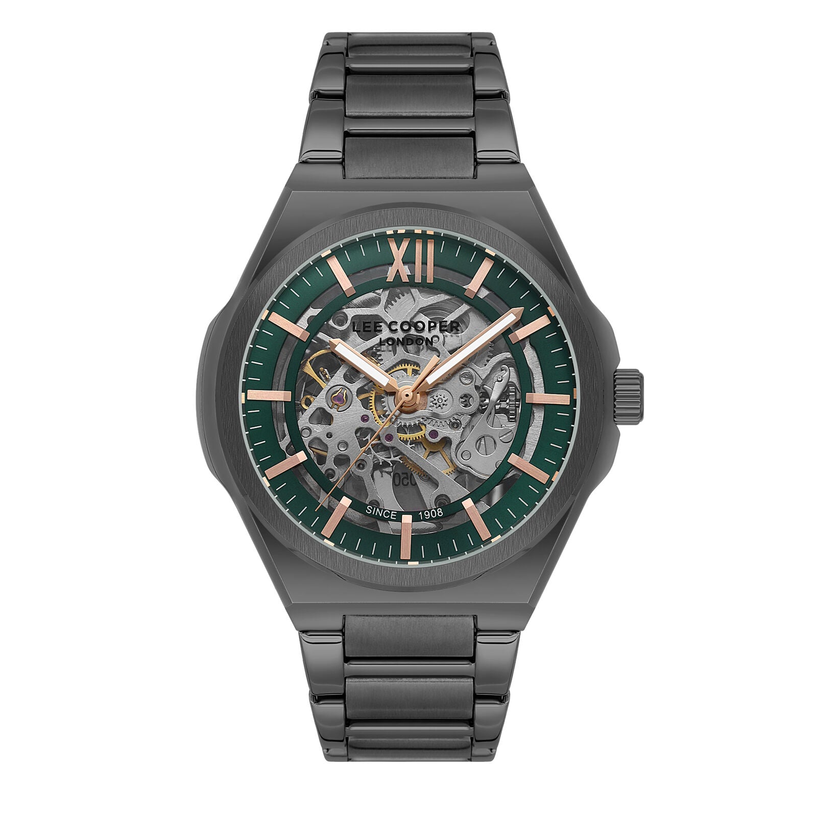 Lee Cooper, Men's, Analog Watch, Green Dial, with Stainless Steel Band, LE-LC08051.070