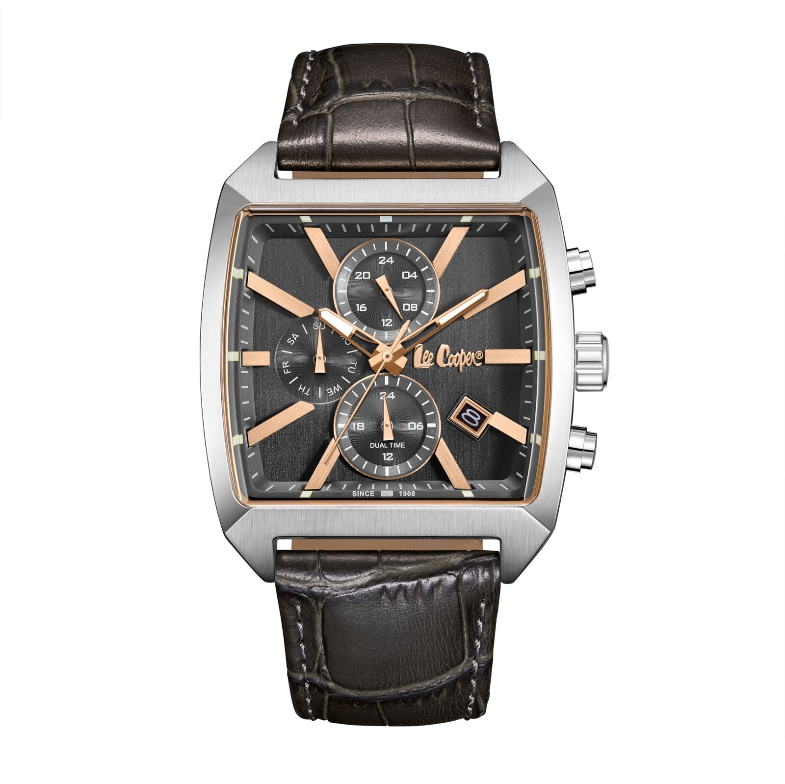Lee Cooper, Men's, Analog Watch, Brown Dial, with Leather Band, LE-LC08180.594