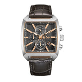 Lee Cooper Men's Watch Analog Gray Dial with Brown Leather Strap, LC08180.594