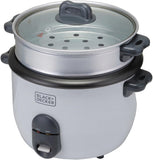 Black+Decker, 700W, 1.8 L, 6 Cup Rice Cooker, Compact & Efficient, White, RC1860