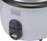 Black+Decker, 700W, 1.8 L, 6 Cup Rice Cooker, Compact & Efficient, White, RC1860