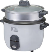 Black+Decker, 700W, 1.8 L, 6 Cup Rice Cooker, Compact & Efficient, White, RC1860