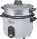 Black+Decker, 700W, 1.8 L, 6 Cup Rice Cooker, Compact & Efficient, White, RC1860