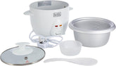 Black+Decker, 350W 0.6L, 2.5 Cup Rice Cooker, White, RC650