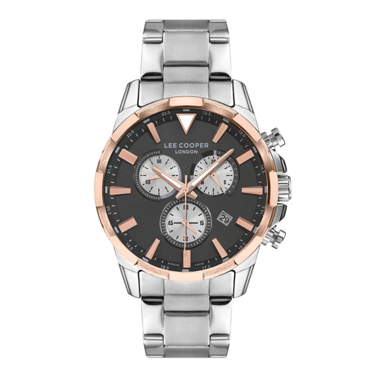 Lee Cooper, Men's, Analog Watch, Black Dial, with Stainless Steel Band, LE-LC07385.560