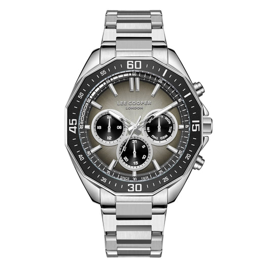 Lee Cooper, Men's, Analog Watch, Silver Dial, with Stainless Steel Band, LE-LC08021.350