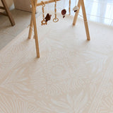 Milk It Baby Boho Beige And Sage Leaf 100% TPU Foam Non Toxic Reversible Play Mat, BOHOBEPM