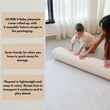 Milk It Baby Boho Beige And Sage Leaf 100% TPU Foam Non Toxic Reversible Play Mat, BOHOBEPM